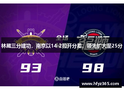 林葳三分建功，南京以14-2拉开分差，领先扩大至25分